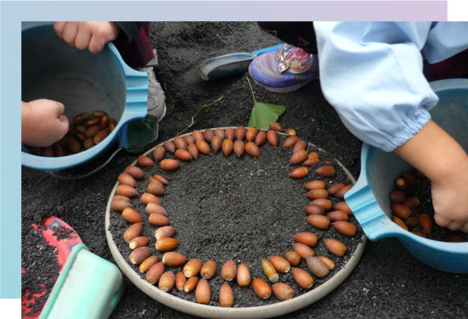 自然に触れ合う感受性を大切にしています。